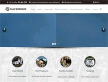 Tablet Screenshot of camp-christian.org